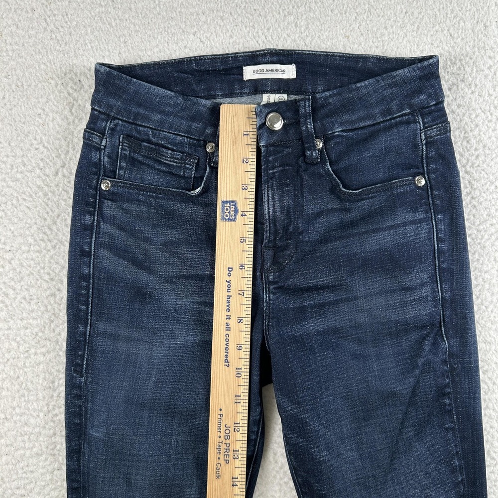 Good American Jeans Womens 2/26 Dark Wash Good Legs Skinny Stretch Denim Ankle - Picture 12 of 16
